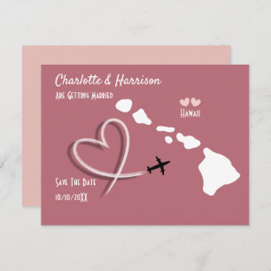 Save The Date Destination mariage Hawaii Enregistrer La Date