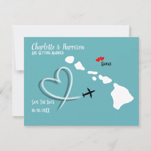 Save The Date Destination mariage Hawaii Enregistrer La Date (Devant)