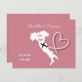 Save The Date Destination Mariage Italie Enregistrez La Date (Devant / Derrière)