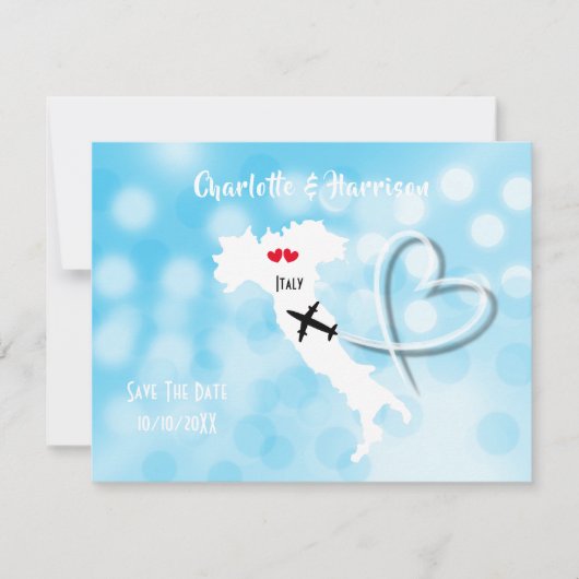 Save The Date Destination Mariage Italie Enregistrez La Date (Devant)