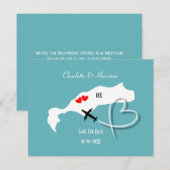 Save The Date Destination Mariage Kos Enregistrez La Date (Devant / Derrière)