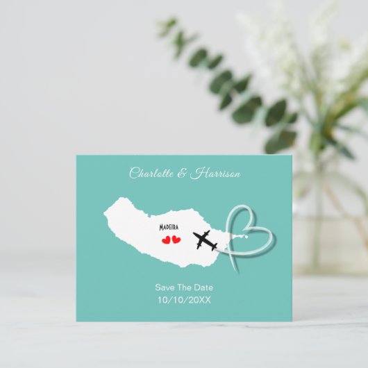 Save The Date Destination Mariage Madère Enregistrer La Date (Debout devant)