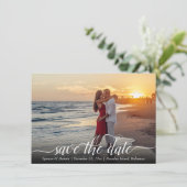 Save The Date Destination Mariage manuscrit moderne 2 photo (Debout devant)