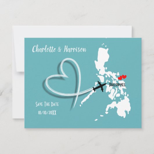 Save The Date Destination Mariage Philippines Sauvegarder La Dat (Devant)