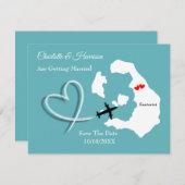 Save The Date Destination mariage Santorini Enregistrer La Date (Devant / Derrière)