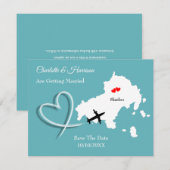 Save The Date Destination Mariage Skiathos  Sauvegarder La Date (Devant / Derrière)