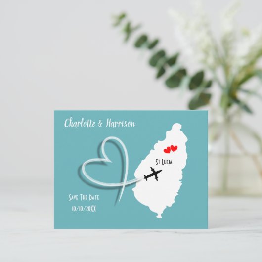 Save The Date Destination mariage St Lucia Enregistrer La Date (Debout devant)