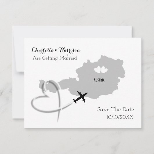 Save The Date Destination Mariages Autriche Enregistrer la date (Devant)