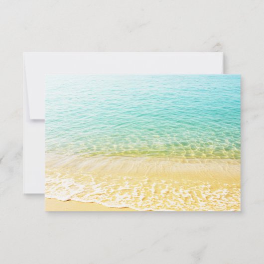 Save The Date Destination moderne Plage d'été Mariage (Dos)