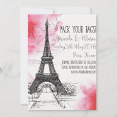 Save The Date Destination Paris Mariage Enregistrer la date (Devant)