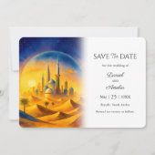 Save The Date Destination Riyadh Arabie Saoudite personnalisée (Devant)