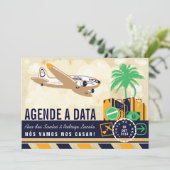 Save The Date Destino de Viagem Casamento Réservez la Date (Debout devant)