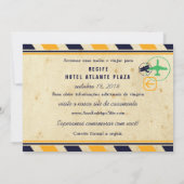 Save The Date Destino de Viagem Casamento Réservez la Date (Dos)