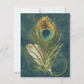 Save The Date Détail artistique Paon Mariage Enregistrer la date (Dos)