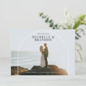 Save The Date Détail de l'arc Photo complète Sophistiquée Enregi (Debout devant)