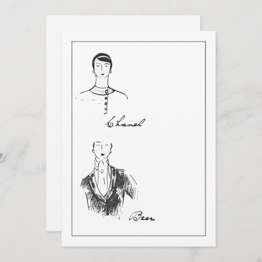 Save The Date Détails de la mode française 1925 (Devant / Derrière)