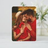 Save The Date Détails du mariage | Elegant RSVP avec QR Code Pho (Debout devant)