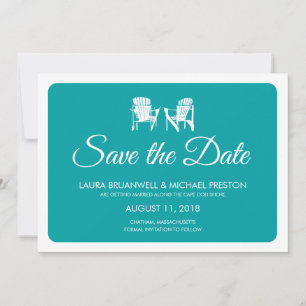 Save The Date Deux Chaises Adirondack Sauvegardent la Date