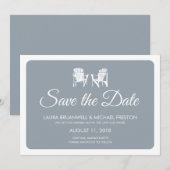 Save The Date Deux Chaises Adirondack Sauvent la Date (Devant / Derrière)
