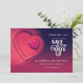 Save The Date Deux cœurs battant à l'unisson (Version 1) (Debout devant)