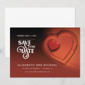 Save The Date Deux cœurs battant à l'unisson (Version 3) (Devant / Derrière)