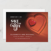 Save The Date Deux cœurs battant comme un (Version 3) (Devant / Derrière)