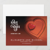 Save The Date Deux cœurs battant comme un (Version 4) (Devant / Derrière)