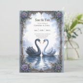Save The Date Deux cœurs, une réflexion – Mariage romantique de  (Debout devant)