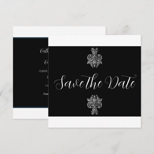 Save The Date Deux couleurs classiques (Devant / Derrière)