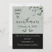 Save The Date Deux deviennent un Mariage chrétien floral (Devant)