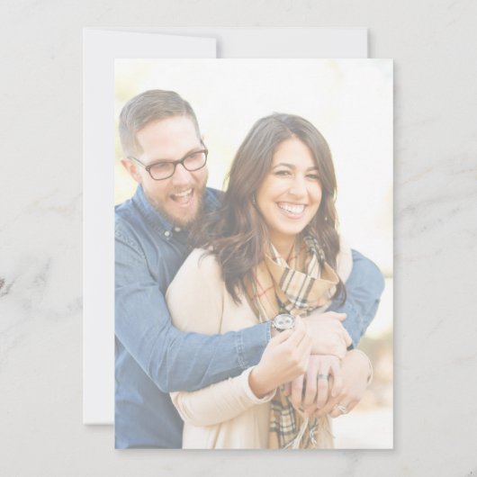 Save The Date Deux deviennent un Mariage chrétien floral (Dos)