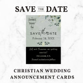Save The Date Deux deviennent un Mariage chrétien floral