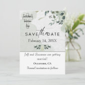 Save The Date Deux deviennent un Mariage chrétien floral (Debout devant)