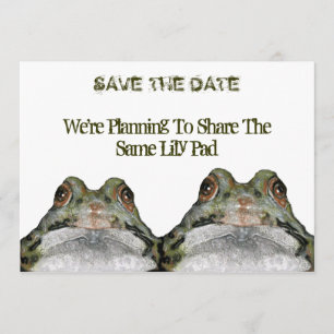 Save The Date Deux grenouilles mignonnes : Faites gagner la date