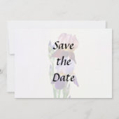 Save The Date Deux iris barbus Un marron Un violet (Dos)