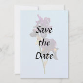 Save The Date Deux Iris violets foncés sauvent la date (Dos)