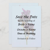 Save The Date Deux Iris violets foncés sauvent la date (Devant / Derrière)