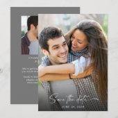 Save The Date Deux Mariages Photo Enregistrer La Date (Devant / Derrière)