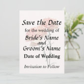 Save The Date Deux oeillets rose et rose (Debout devant)