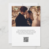 Save The Date Deux photos et un texte simple avec code QR | Mari (Dos)