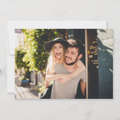 Save The Date Deux photos noir blanc Elegant Mariage chic (Dos)