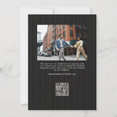 Save The Date Deux photos simple mariage script stylé (Dos)
