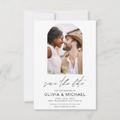 Save The Date Deux photos simples Enregistrer la date Mariage ph (Devant)