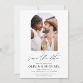Save The Date Deux photos simples Enregistrer la date Mariage ph (Devant)