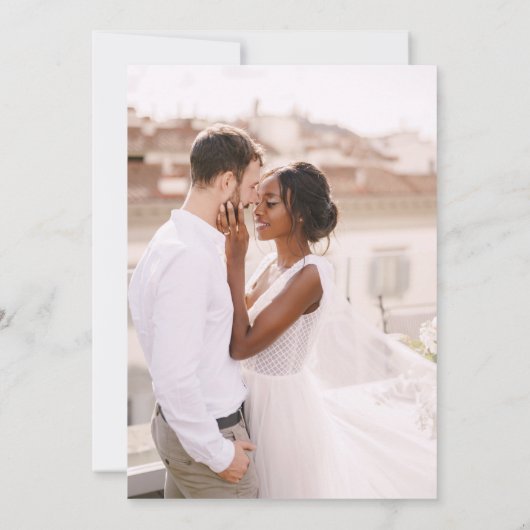 Save The Date Deux photos simples Enregistrer la date Mariage ph (Dos)