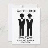 Save The Date Deux pièces minimalistes modernes (Devant)