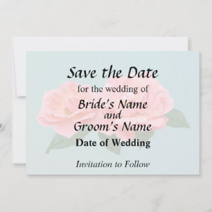 Save The Date Deux Roses Roses Délicates