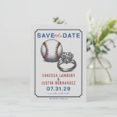 Save The Date Diamant de baseball (Debout devant)