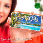 Save The Date Digital Tropical Beach Enregistrer la date Invitat<br><div class="desc">Démarrez vos festivités mariages avec notre charmant Custom Digital Tropical Beach Économisez la Date Invitation! Un clin d'oeil tactile aux jours ensoleillés, le design présente des scènes de plage pittoresques, offrant un aperçu attrayant de votre grand jour. Insufflant des éléments de romantisme avec une touche tropicale amusante, il est sûr...</div>
