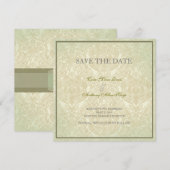 Save The Date Dilly vert élégant enregistrer la date (Devant / Derrière)